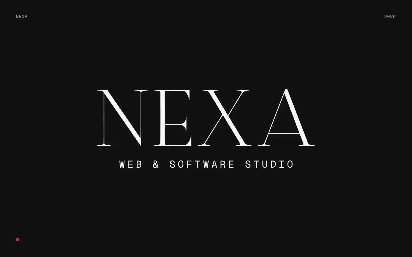 The NEXA wordmark with the descriptor Web & Software Studio
